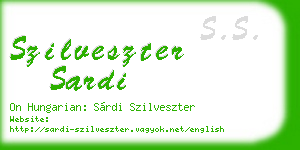 szilveszter sardi business card